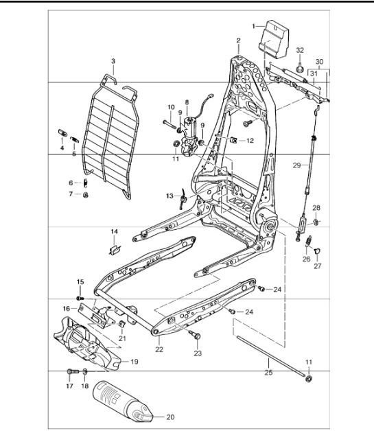 Diagram 817-40 Porsche Cayenne 9PA1 (957) 2007-2010 Body