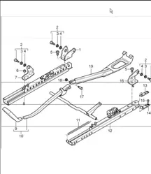 seat adjuster sports seat without height adjustment 996 TURBO / GT2 2001-05