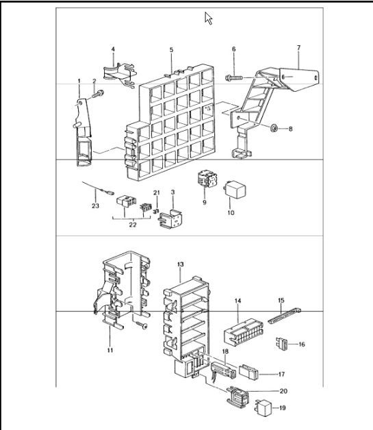 Diagram 902-00 Porsche Cayman 987C/981C (2005-2016) Electrical equipment
