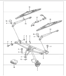 windscreen wiper system rain sensor 996 TURBO 2001-05