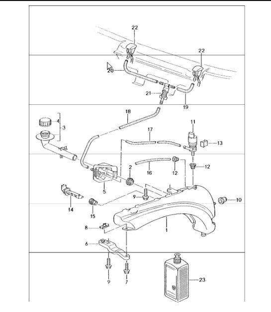 Diagram 904-10 Porsche Cayman S 3.4L 987C 2005-08 Electrical equipment