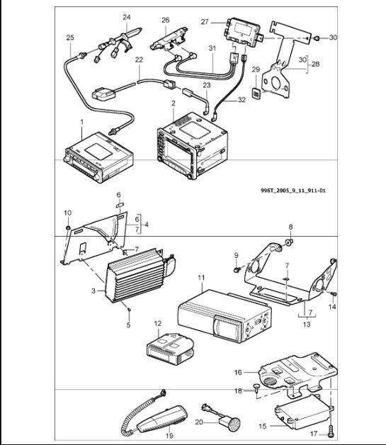 Diagram 911-01 Porsche Cayenne 9YB 2023>> 