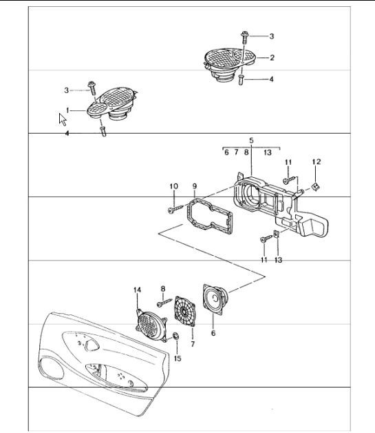 Diagram 911-05 Porsche 996 C4 3.4L 1997-08/01 Electrical equipment