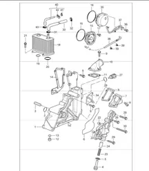 bomba de aceite, bomba tándem para 997.1 M96.05 3.6L COUPE / CABRIO y 997.1 M97.01 3.8L COUPE / CABRIO 2005-08