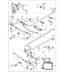 refrigeración por agua - 2 - para 997.1 M96.05 3.6L COUPE / CABRIO y 997.1 M97.01 3.8L COUPE S / CABRIO S 2005-08