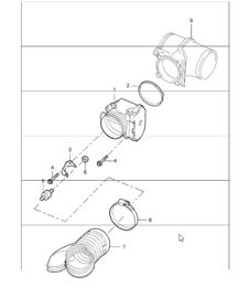 throttle body for 997.1 M96.05 3.6L COUPE / CABRIO and 997.1 M97.01 3.8L COUPE S / CABRIO S 2005-08 throttle body for 997.1 M96.05 3.6L COUPE / CABRIO and 997.1 M97.01 3.8L COUPE S / CABRIO S 2005-08