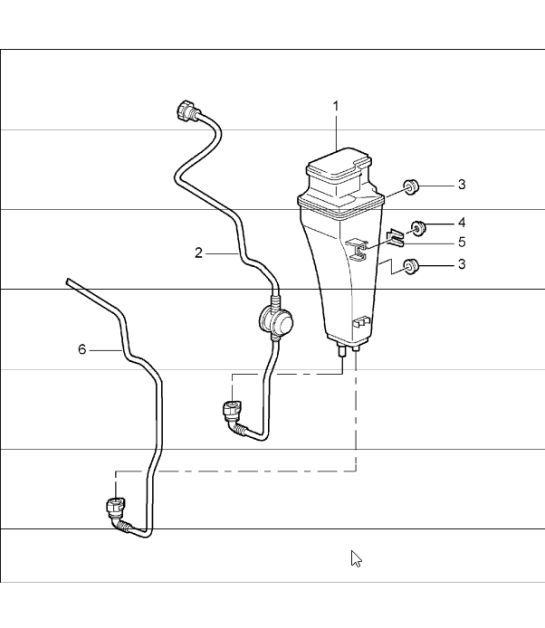 Diagram 201-20 Porsche Cayenne 3.0L Diesel 2007>> Fuel System, Exhaust System