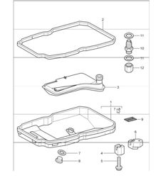 tiptronic: oil filter and oil pan for 997.1 CARRERA C2 A97.01 TIPTRONIC 2005-08 and 997.1 CARRERA C4 A97.31 TIPTRONIC 2006-08 tiptronic: oil filter and oil pan for 997.1 CARRERA C2 A97.01 TIPTRONIC 2005-08 and 997.1 CARRERA C4 A97.31 TIPTRONIC 2006-08