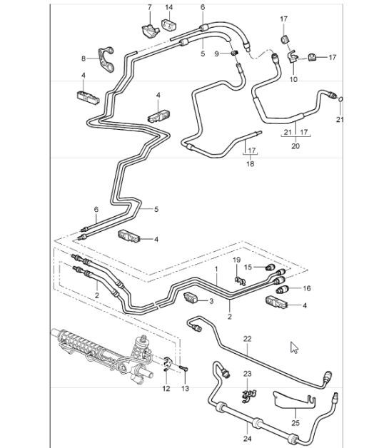 Diagram 403-01 Porsche Cayenne Turbo V8 4.0L benzina 550 CV 