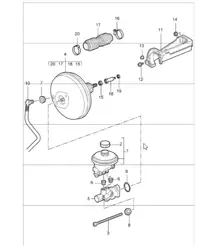 brake master cylinder and  brake booster for 997.1 2005-08