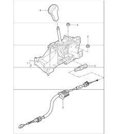 selector lever tiptronic I249 for 997.1 2005-08 selector lever tiptronic I249 for 997.1 2005-08