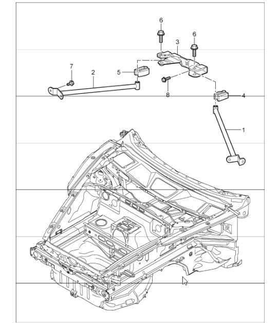 Diagram 801-15 Porsche Cayman 987C/981C（2005-2016 年）  车身