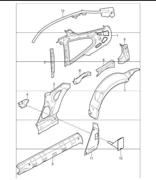 Diagram 801-50 Porsche 911 & 912 (1965-1989) Body