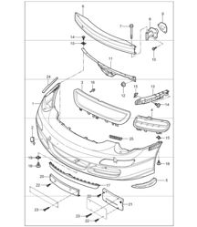 parachoques delantero 997.1 2005-08