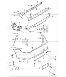parachoques trasero 997.1 2005-08