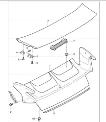 capot arrière aerokit 997.1 2005-08