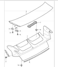 tapa trasera aerokit 997.1 2005-08 tapa trasera aerokit 997.1 2005-08