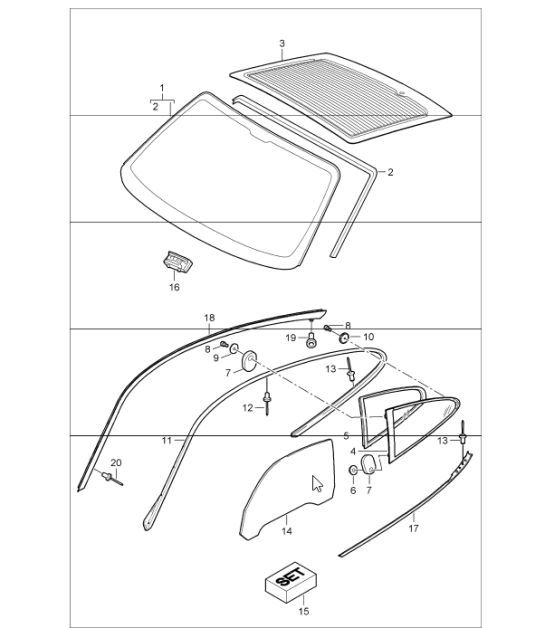 Diagram 805-00 Porsche Cayman 987C/981C (2005-2016) Body