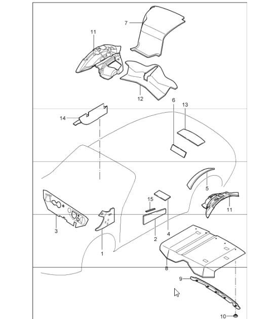 Diagram 807-16 Porsche 996 C2 3.6L 09/01-2005 Body