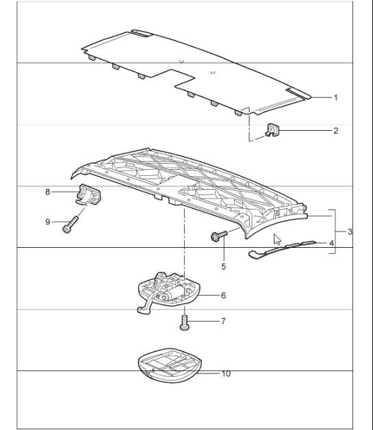 Diagram 811-05 Porsche Cayman S 3.4L 987C 2005-08 Body