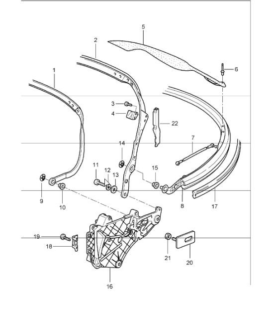 Diagram 811-06 Porsche Cayenne Turbo V8 4.8L Petrol 500HP Body
