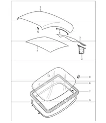 convertible top covering roofliner 997.1 2005-08