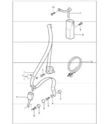 seat belt front 997.1 CABRIO 2005-08