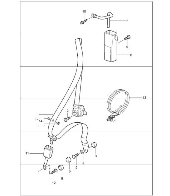 Diagram 812-01 Porsche 928 (1978-1995) 
