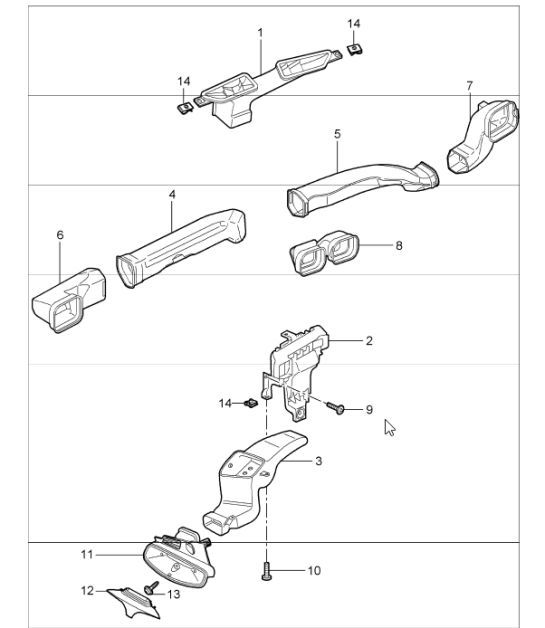 Diagram 813-01 Porsche 996 C4 3.4L 1997-08/01 Body