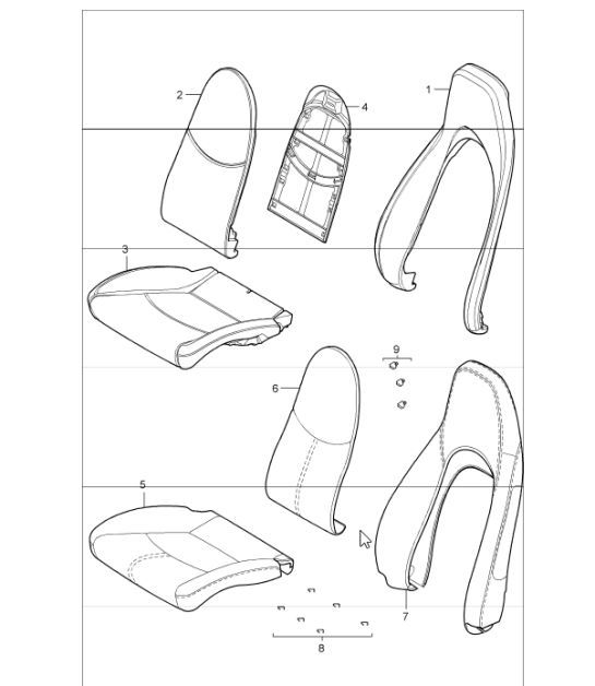 Diagram 817-02 Porsche Cayman 987C/981C (2005-2016) Body