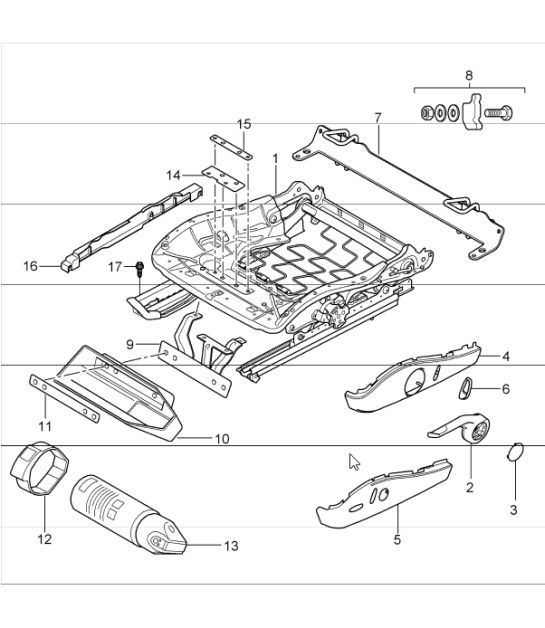 Diagram 817-08 Porsche Boxster S 718 2.5L Manual (350 Bhp) Body