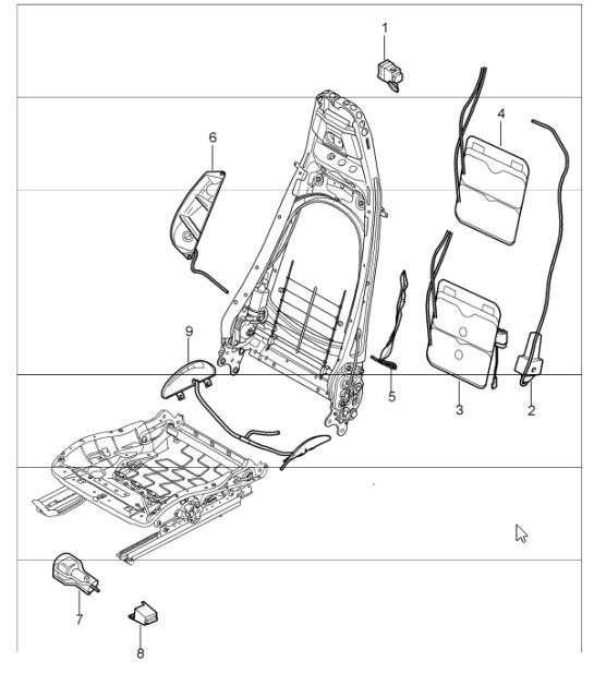 Diagram 817-22 Porsche Cayenne GTS V8 4.8L Petrol 400HP Body