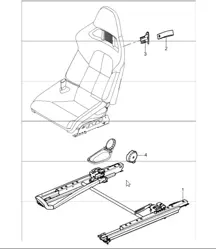 bucket seat collapsible (complete not available) 997.1 CARRERA COUPE / CABRIO / TARGA  2008 ONWARDS