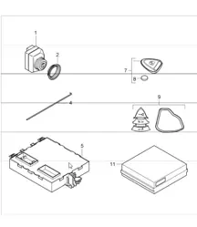 control units, ignition starter, switch, PORSCHE ACCES SYSTEM for 997.1 2005-08