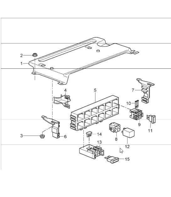 Diagram 902-01 Porsche Cayman S 3.4L 987C 2005-08 Electrical equipment