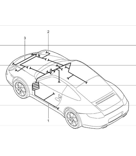 Diagram 902-10 Porsche 996 C2 3.4L 1997-08/01 Electrical equipment
