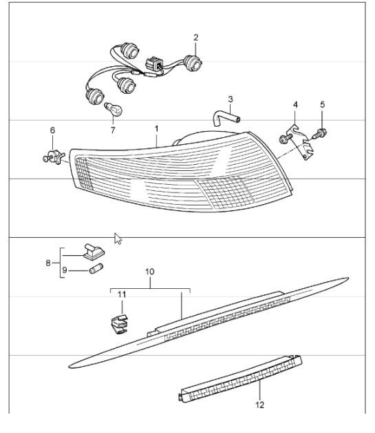 Diagram 905-05 Porsche Cayenne 3.0L Diesel 2007>> Electrical equipment