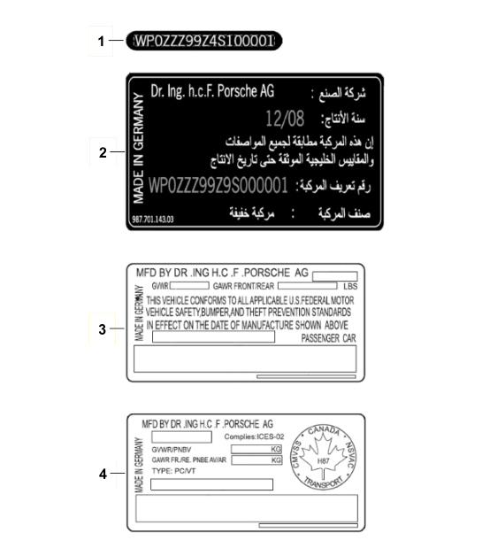 Diagram 003-010 Porsche 968 (1992-1995) Accessories & others 