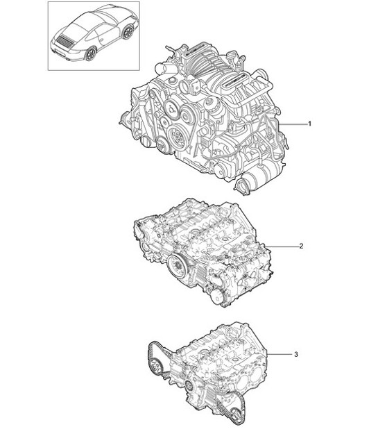 Diagram 101-000 Porsche Cayenne 92A (958) 2010-2017 Engine