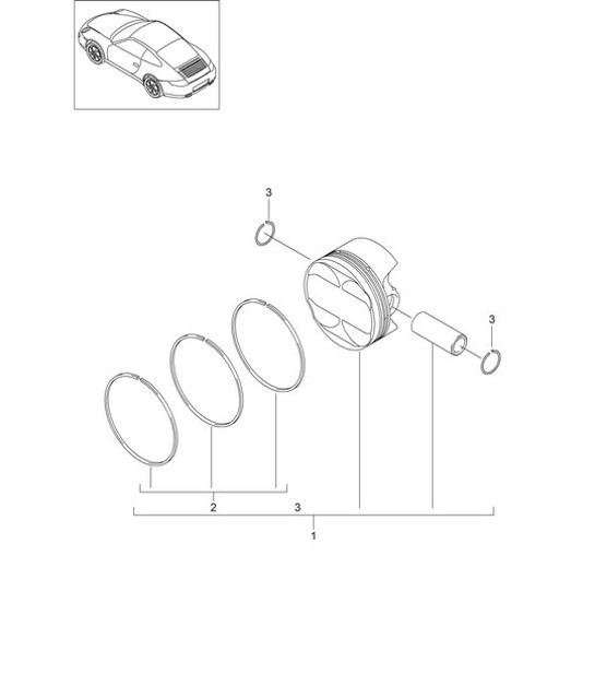 Diagram 102-005 Porsche Cayenne 92A (958) 2010-2017 Engine
