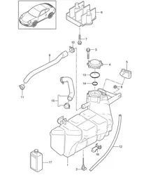 Liquide de refroidissement / Système de refroidissement - A101,A102 - 997.2 Carrera 3.6L / 3.8L 2009-12