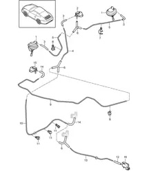 Sistema de vacío / Motor (A101+ PR:X51) 997.2 Carrera 3.8L con Powerkit 250kW 2009-12