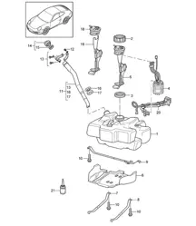 Serbatoio carburante 997.2 Carrera 2009-12