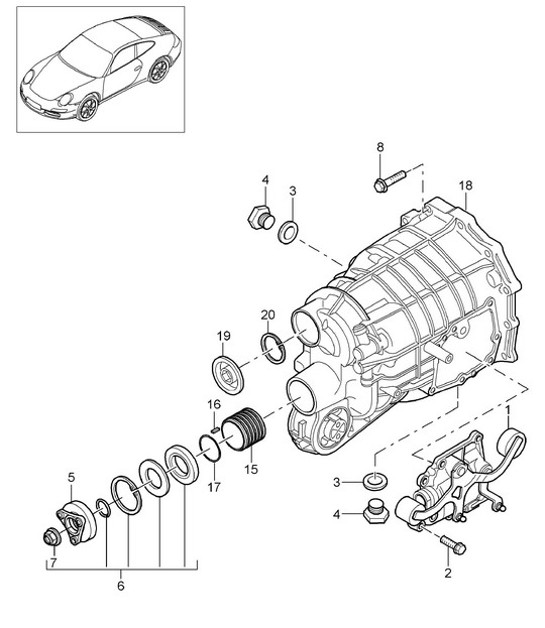 Diagram 302-005 Porsche Panamera S V8 4.8L Transmission