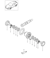 Sperrdifferential / Differential - G9705, G9735 - 997.2 Carrera 2009-12
