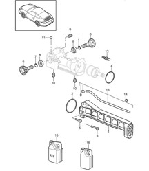 Diferencial eje delantero / Acoplamiento / Piezas individuales 997.2 Carrera 2009-12