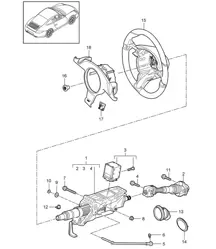 Lenkschutzrohr / Lenkzwischenwelle / Lenkräder - PDK-Getriebe, PR:250 - 997.2 Carrera 2009-12