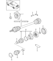 Antriebswelle / Radnabe 997.2 Carrera 2009-12