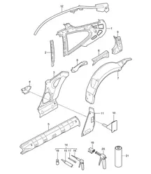 Partie latérale intérieure - COUPE / TARGA - 997.2 Carrera 2009-12