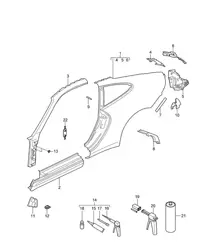 Partie latérale extérieure - COUPE - 997.2 Carrera 2009-12